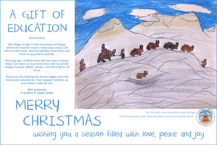 Merry Christmas - Yak Train with Snow Leopard -2 (1)