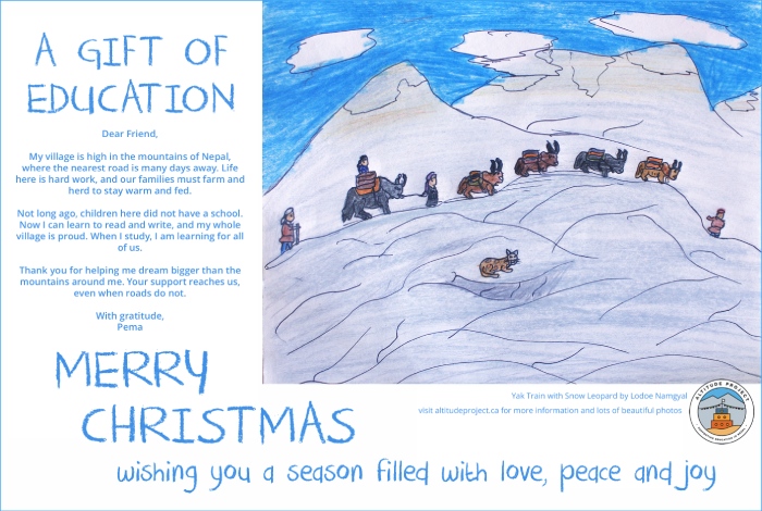 - Merry Christmas - Yak Train with Snow Leopard -final